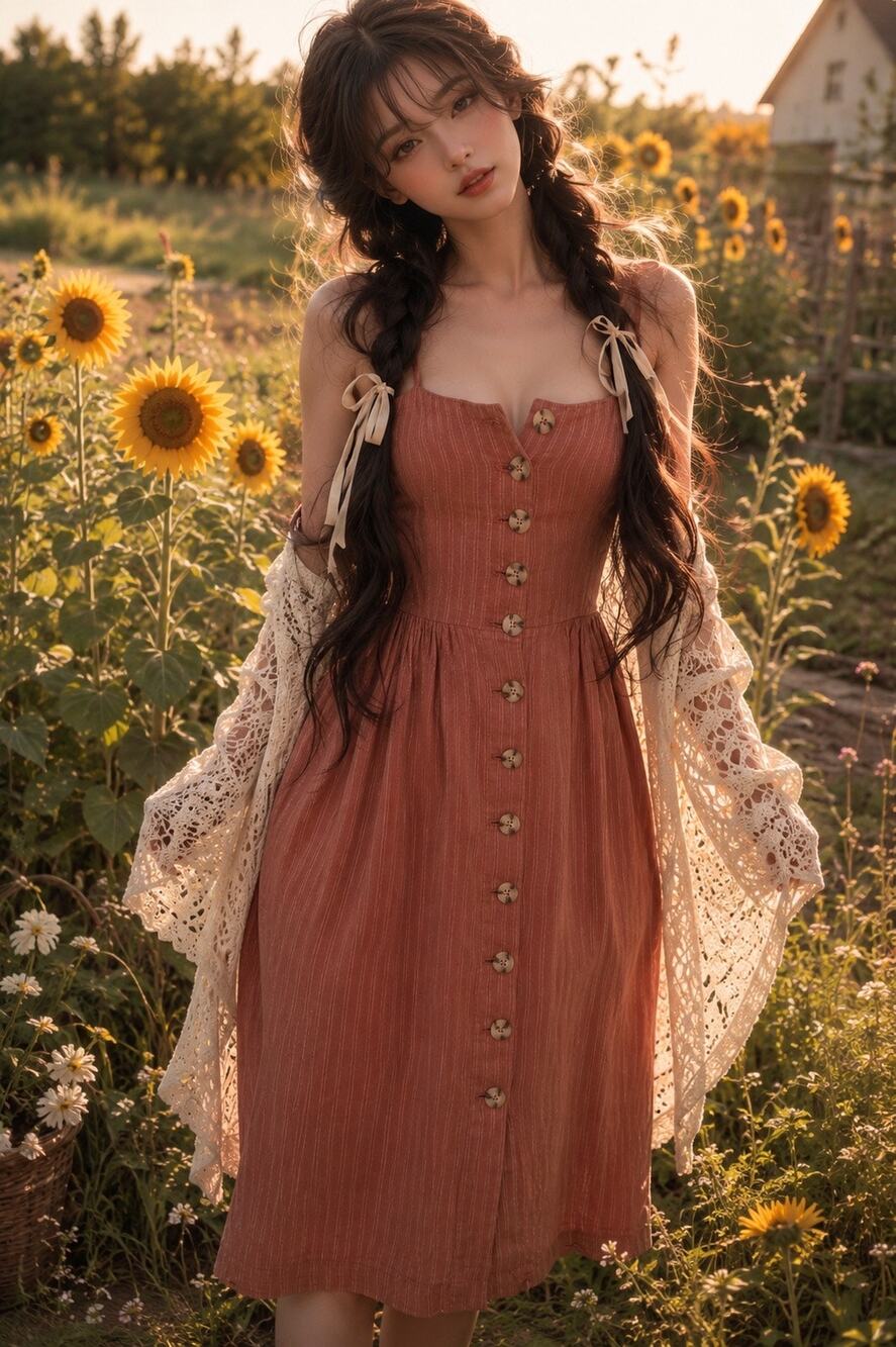 Pockets Full of Petals Market Strolls + Meadow Days button front maxi dress